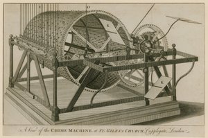 Klokmachine in de St Giles Kerk, Cripplegate, Londen door English School