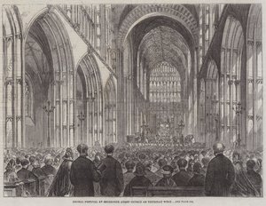Koraalfestival in Sherborne Abbey Church op donderdag door English School