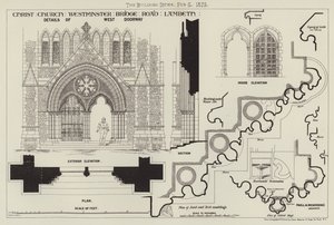 Christ Church, Westminster Bridge Road, Lambeth door English School