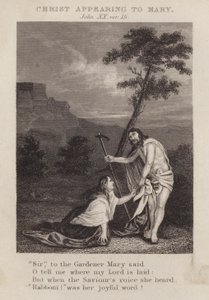 Christus verschijnt aan Maria, Johannes XX, vers 15 door English School
