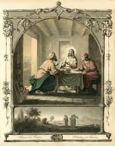 Christus in Emaus door English School