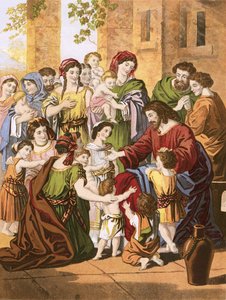 Christus zegent kleine kinderen door English School