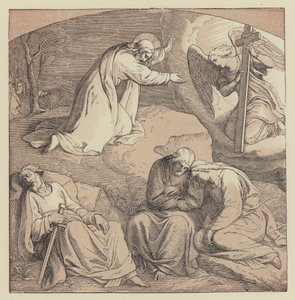 Christus in de Tuin (gravure) door English School
