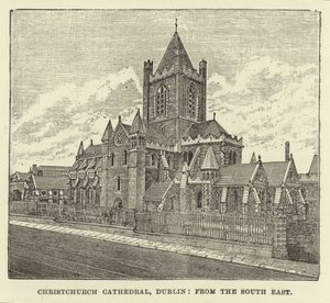 Christchurch-kathedraal, Dublin, vanuit het zuidoosten