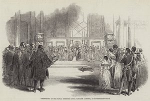 Doop van Hare Koninklijke Hoogheid Louisa Caroline Alberta, in Buckingham-Palace door English School