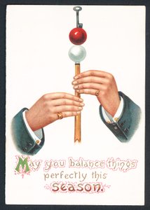 Kerstkaart - Moge je alles perfect in balans houden dit seizoen