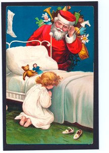Kerstkaart, ca. 1907 door English School