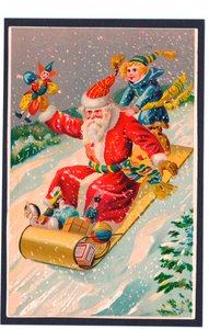 Kerstkaart, ca. 1907 door English School
