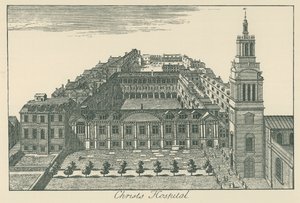 Christs Ziekenhuis (litho) door English School