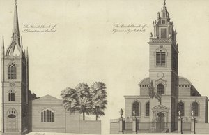 Kerk van St Dunstan in the East en kerk van St James Garlickhythe, Londen