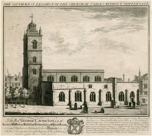 Kerk van St Giles Zonder Cripplegate, Londen door English School