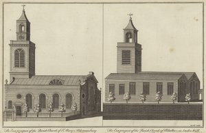 Kerk van St Mary, Aldermanbury en kerk van Allhallows on London Wall, Londen