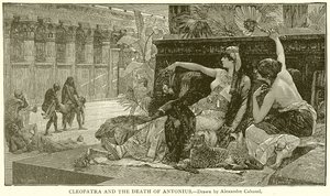 Cleopatra en de Dood van Antonius door English School