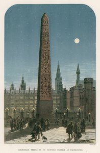 Cleopatras Naald in de voorgestelde positie bij Westminster door English School