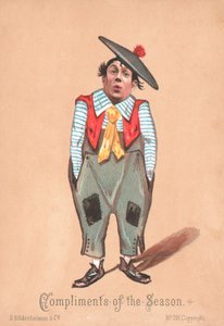 Clown, kerstkaart door English School