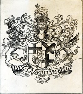 Wapen van Oliver Cromwell (1599-1658) door English School