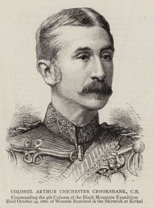 Kolonel Arthur Chichester Crookshank (gravure) door English School