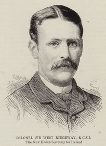 Kolonel Sir West Ridgeway, KCSI (gravure) door English School