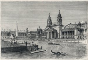 Columbiaanse Wereldtentoonstelling, De Chicago tentoonstelling 1893: de machinehal - Gravure 1893 uit 
