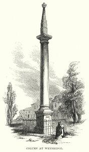 Kolom in Weybridge (gravure)