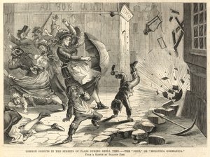 Gewone objecten in de straten van Parijs tijdens de beschieting door English School