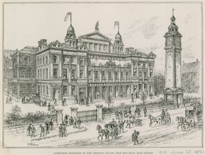 Voltooide gebouwen van het Peoples Palace, Mile End Road, Oost-Londen door English School