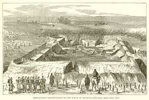 Geconfedereerde versterkingen ten noorden van Manassas Junction, nabij Bull Run