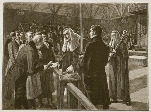 Conferentie tussen de Huizen van het Parlement, 1835, illustratie uit Cassells Geïllustreerde Geschiedenis van Engeland door English School