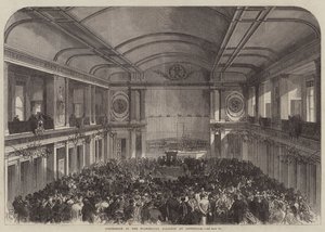 Conferentie van de Evangelische Alliantie in Amsterdam (gravure) door English School