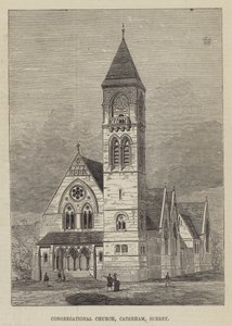 Congregational Church, Caterham, Surrey (gravure) door English School