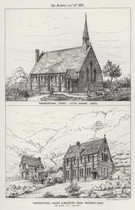 Congregational Church, Little Hadham, Herts; Congregational Church en Pastorie, Nantmawr, Salop