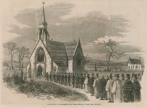 Inwijding van de nieuwe begraafplaats van Marylebone