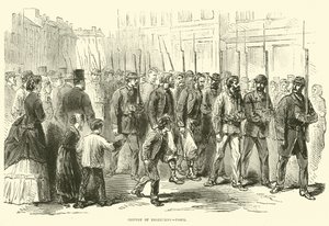 Konvooi van deserteurs, Parijs, oktober 1870 door English School