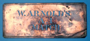 Koperen sjabloon van W. Arnolds A,1 Match