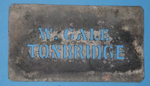 Koperen sjabloon van W. Gale, Tonbridge
