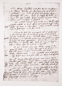 Kopie van een handgeschreven memo van John Hawkins over zijn omgang met Spanje, 1576 door English School