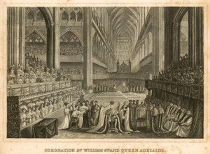 Kroning van Koning Willem IV en Koningin Adelaide door English School