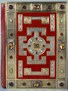 Cotton Nero D.IV Binding van de Lindisfarne-evangeliën, opnieuw gebonden in 1853 door English School