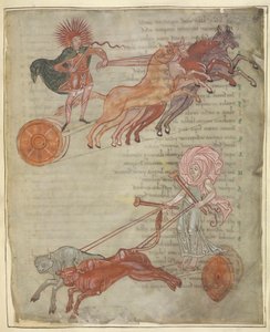 De Strijdwagens van de Zon en de Maan (illustratie uit 