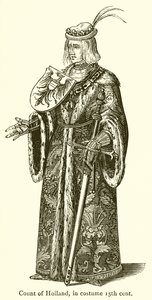 Graaf van Holland, in Kostuum 15e Eeuw door English School