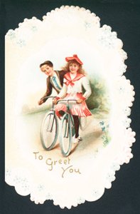 Stel fietst door English School
