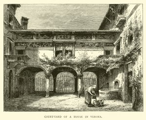 Binnenplaats van een huis in Verona