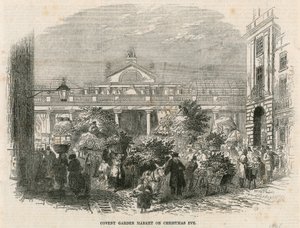 Covent Garden Market, Londen, op kerstavond door English School