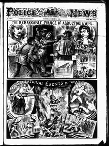 Omslag van Illustrated Police News, zaterdag 21 maart door English School