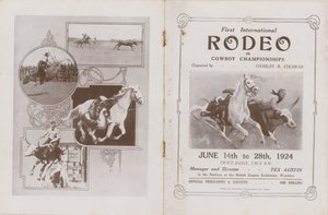 Omslag van het programma voor het eerste internationale Rodeo