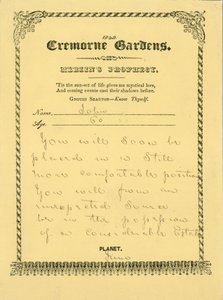 Cremorne Gardens, Londen: Merlins voorspelling