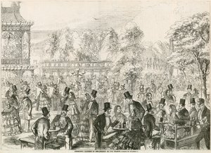Cremorne Gardens, Londen, op het hoogtepunt van het seizoen door English School