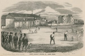 Cricketwedstrijd bij Lords Cricket Ground, St Johns Wood