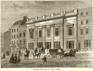 Crockfords Club, rond 1840