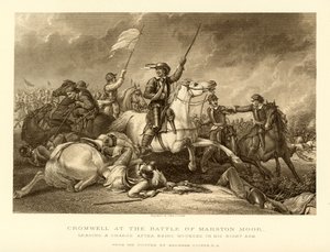 Cromwell bij de slag van Marston Moor door English School